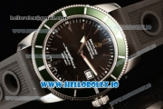 Breitling SuperOcean Heritage Swiss ETA 2836 Automatic Movement  Steel Black Dial and Stick Markers Rubber Strap (JF)