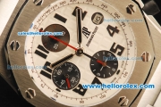 Audemars Piguet Royal Oak Offshore Chronograph Swiss Valjoux 7750 Automatic Movement Steel Case with White Rubber Strap