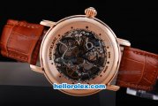 MontBlanc Skeleton Automatic Movement with Rose Gold Case and Bezel