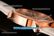 Cartier Ronde Louis Cartier Miyota 1L45 Quartz Rose Gold Case with Diamonds Bezel and White/Diamonds Dial