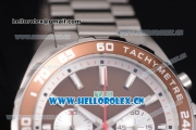 Tag Heuer Formula 1 Miyota Quartz Stainless Steel Case/Bracelet with Brown Dial and Stick Markers