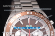 Tag Heuer Formula 1 Miyota Quartz Stainless Steel Case/Bracelet with Brown Dial and Stick Markers