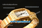 Cartier Santos De Cartier Yellow Gold Miyota 9015 Auto With Diamonds Bezel WJSA0010