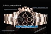 Rolex Daytona Chrono Swiss Valjoux 7750 Automatic Full Steel with Black Dial and Stick Markers - 1:1 Original (ZF)