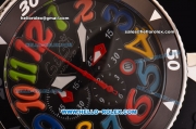 Gaga Milano Chrono 48 Miyota OS20 Quartz PVD Bezel with Black Dial and Colorful Numeral Markers
