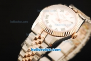 Rolex Datejust Automatic Movement ETA Coating Case with White Dial and Two Tone Strap-36mm