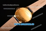 Cartier Ballon Bleu De Medium Asia 4813 Automatic Yellow Gold Case with Silver Dial and Roman Numeral Markers (GF)