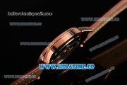 Vacheron Constantin Patrimony Miyota 9015 Automatic Rose Gold Case with Black Dial and Arabic Numeral/Diamonds Markers