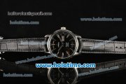 Omega De Ville Hour Vision Co-Axial Annual Calendar Clone 8500 Automatic Steel Case with Stick Markers and Black Dial - 1:1 Original