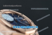 Audemars Piguet Royal Oak Swiss Quartz Rose Gold Case with Blue Dial and Rose Gold Bracelet (EF)