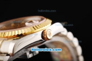 Rolex Datejust Automatic Movement Gold Dial with Diamond Markers and Gold Bezel-18K Gold Never Fade