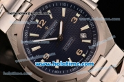 Vacheron Constantin Overseas Original ETA 2824 Automatic Full Steel with Blue Dial and Stick/Arabic Numeral Markers