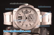 Cartier Calibre De Swiss ETA 2824 Automatic Full Steel with White Dial