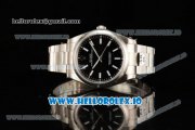 Rolex Oyster Perpetual Air King Clone Rolex 3135 Automatic Steel Case Black Dial With Stick Markers Steel Bracelet (JF)