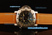 Panerai Pam 193 Luminor Submersible Automatic Movement Black Dial with Orange Markers and Orange Leather Strap