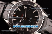 Omega Seamaster Planet Ocean Swiss ETA 2824 Automatic Steel Case with White Stick Markers and Black Dial (EF)
