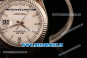 Rolex Datejust Clone Rolex 3135 Automatic Steel Case White Dial With Stick Markers Steel Bracelet- 1:1 Original(AR)