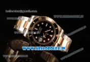 Rolex Submariner Swiss ETA 2836 Automatic Two Tone Case/Bracelet with Black Dial Stick (BP)