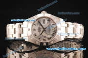 Rolex Datejust Asia 2813 Automatic Full Steel with Diamond Bezel and White MOP Dial