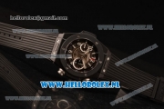 Hublot Big Bang Unico Chrono Swiss Valjoux 7750 Automatic PVD Case with Skeleton Dial and Black Rubber Strap PVD Bezel - 1:1 Original