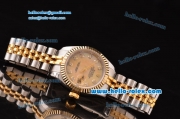 Rolex Datejust Lady 2813 Automatic Two Tone Case/Strap with Diamond Markers and Diamond Markers ETA Coating