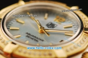 Tag Heuer Aquaracer Swiss ETA Quartz Movement Gold/Diamond Bezel with Grey MOP Dial and Stick Markers