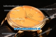 Omega De Ville Co-Axial Swiss ETA 2824 Automatic Yellow Gold Case with Gold Dial and Diamonds Markers