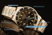 Rolex Submariner Oyster Perpetual Date Swiss ETA 2836 Automatic with Black Ceramic Bezel and Black Dial-Yellow Marking and Small Calendar