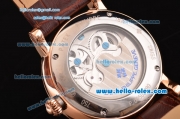 Patek Philippe Complications ST22 Automatic Rose Gold Case with Black Roman Numeral Markers and White Dial - Gold Hands