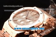 Audemars Piguet Royal Oak Chronograph Miyota OS20 Quartz Rose Gold Case with Grey Dial and Rose Gold Bracelet