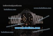 Panerai PAM00438 Luminor 1950 3 Days GMT P.9001 Automatic Full PVD with Yellow Numeral Markers and Black Dial -1:1 Original (Z)