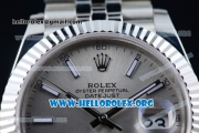 Rolex Datejust II Swiss ETA 2836 Automatic Steel Case with Sliver Dial Stick Markers and Stainless Steel Bracelet (BP)