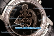 Ulysse Nardin Freak Automatic Steel/Diamond Case with Black Dial and Leather Strap (EF)