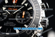 Omega Seamaster Planet Ocean Chrono Clone Omega 9300 Automatic Steel Case with Black Dial and Rubber Strap (EF)