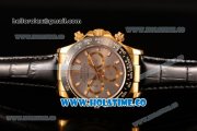 Rolex Daytona Chrono Swiss Valjoux 7750 Automatic Yellow Gold Case with Ceramic Bezel Stick Markers and Silver Dial (BP)
