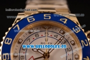 Rolex Yacht-Master II Chronograph Swiss Valjoux 7750 Automatic Yellow Gold Case with White Dial and Yellow Gold Bracelet - (BP)