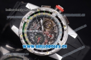 Richard Mille RM60-01 Asia Automatic Steel Case with Skeleton Dial Black Rubber Strap and Stick/Arabic Numeral Markers