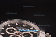 Rolex Daytona Asia 3836 Automatic Steel Case with Black Dial - Stick Markers and Black Rubber Strap - 7750 Coating