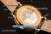 Breguet Classique Moonphase 9015 Auto Yellow Gold Case with White Dial and Black Leather Strap