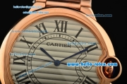 Cartier Ballon Bleu De Swiss ETA 2836 Automatic Rose Gold Case/Bezel/Strap White Dial Roman Markers