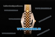 Rolex Datejust Asia Automatic Yellow Gold/Steel Case with Diamonds Bezel Army Green Dial and Diamonds Markers (BP)