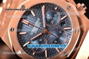 Audemars Piguet Royal Oak Chrono 41MM Swiss Valjoux 7750 Automatic Full Rose Gold with Blue Dial and Stick Markers (EF)