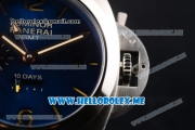 Panerai Radiomir 1940 10 Days GMT Automatic PAM00689 Asia ST25 Automatic Steel Case with Blue Dial and Stick/Arabic Numeral Markers Blue Leather Strap