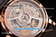 IWC Portuguese Automatic Movement Rose Gold Case with Black Dial and Black Leather Strap