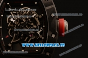 Richard Mille RM 055 Bubba Watson Miyota 9015 Automatic Carbon Fiber Case with Black Dial and Black Rubber Strap