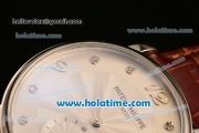 Patek Philippe Calatrava 2813 Automatic Steel Case with White Dial and Arabic Numeral/Diamonds Markers