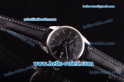 Breitling Transocean Asia 2892 Automatic Steel Case with Black Dial and Black Leather Strap