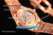 Audemars Piguet Royal Oak Clone AP Calibre 3120 Automatic Full Rose Gold with White Dial and Stick Markers (EF)