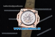 Hublot Masterpiece MP 08 Antikythera Sunmoon Asia 2813 Automatic Rose Gold Case Skeleton Dial and Army Green Leather Strap