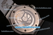 Hublot Big Bang Chrono Clone Hub4100 Automatic Ceramic Case with Black Rubber Strap and White Stick Markers (TW)